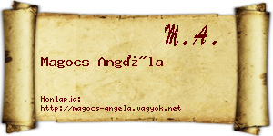 Magocs Angéla névjegykártya